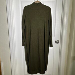 Mango Green Knit Long Sleeve Dress